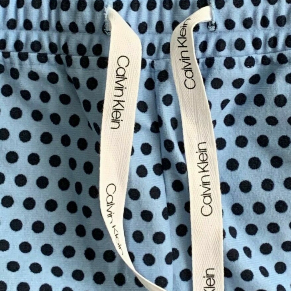 Calvin Klein Blue Smocked Pencil Pajamas for Casual Resort Wear
